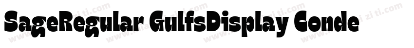 SageRegular GulfsDisplay Condensed字体转换